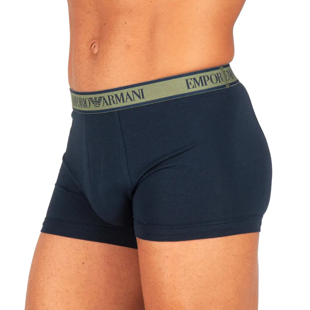 EMPORIO ARMANI | BOXER IN COTONE ELASTICIZZATO CON ELASTICO