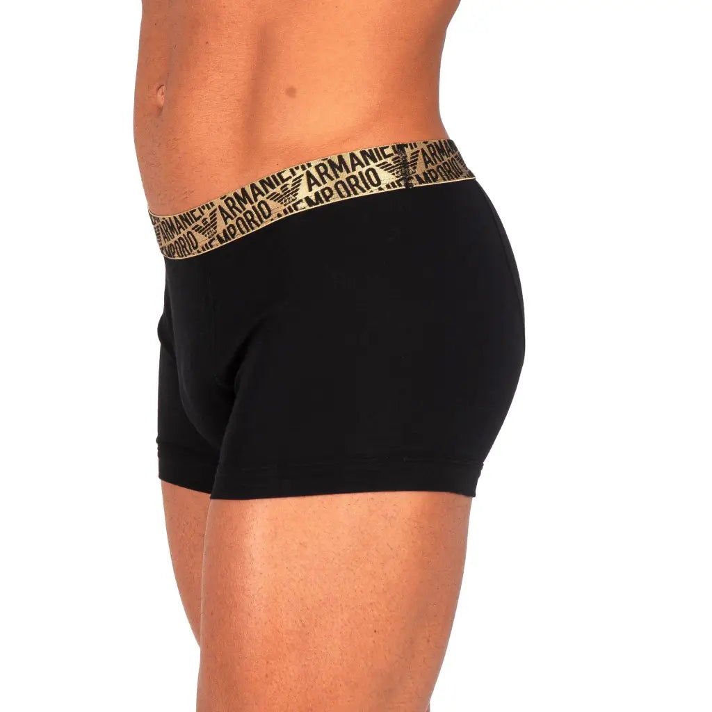 EMPORIO ARMANI | Boxer uomo in cotone elasticizzato GOLD