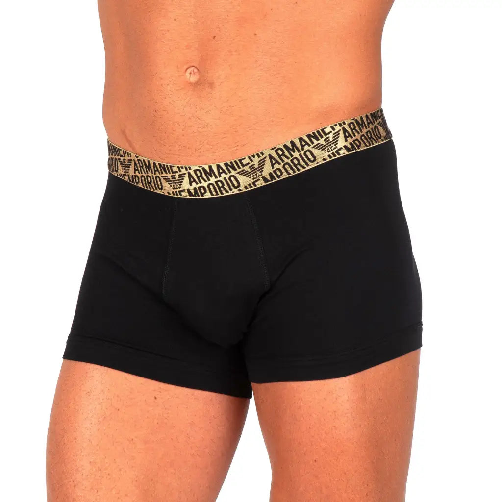 EMPORIO ARMANI | Boxer uomo in cotone elasticizzato GOLD