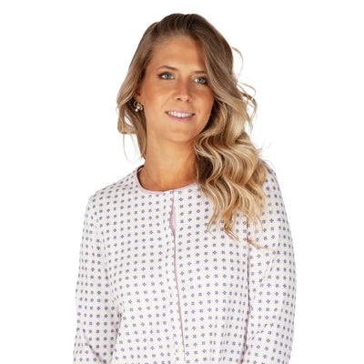 LINCLALOR | CAMICIA DA NOTTE APERTA DAVANTI A MANICA LUNGA