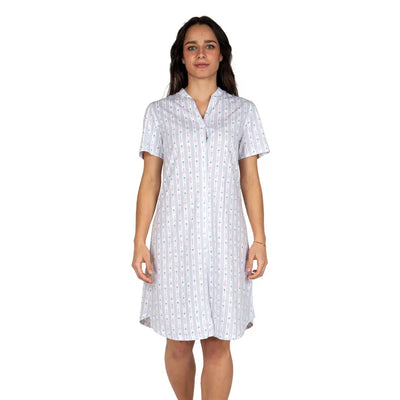 LINCLALOR | camicia da notte mezza manica aperta davanti