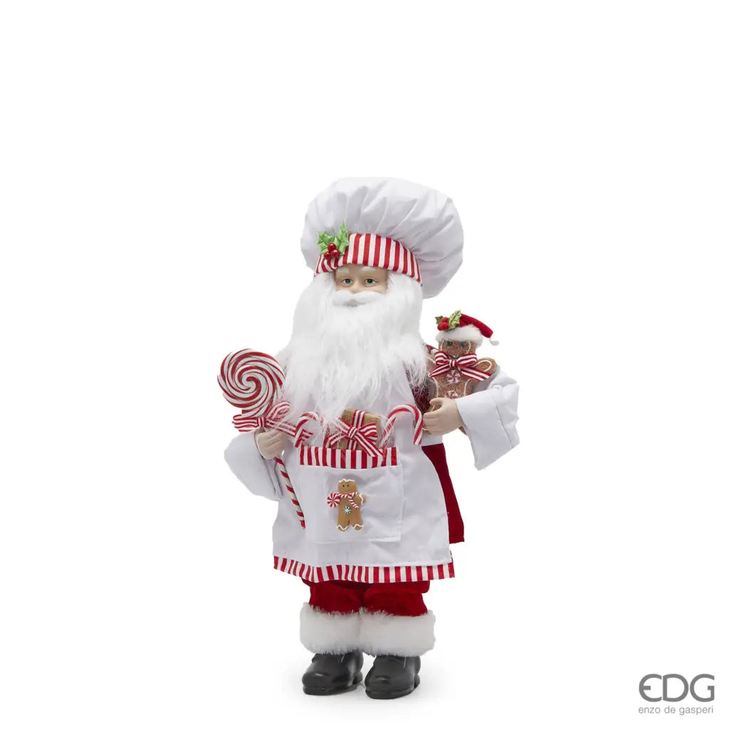 EDG - ENZO DE GASPERI | Decoro Babbo Natale cuoco h 48 cm