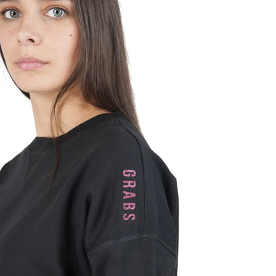 GRABS | Felpa donna paricollo oversize in cotone felpato