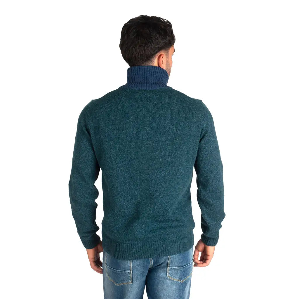 GRABS | Maglione uomo con zip in Lana moulinè | Grabs