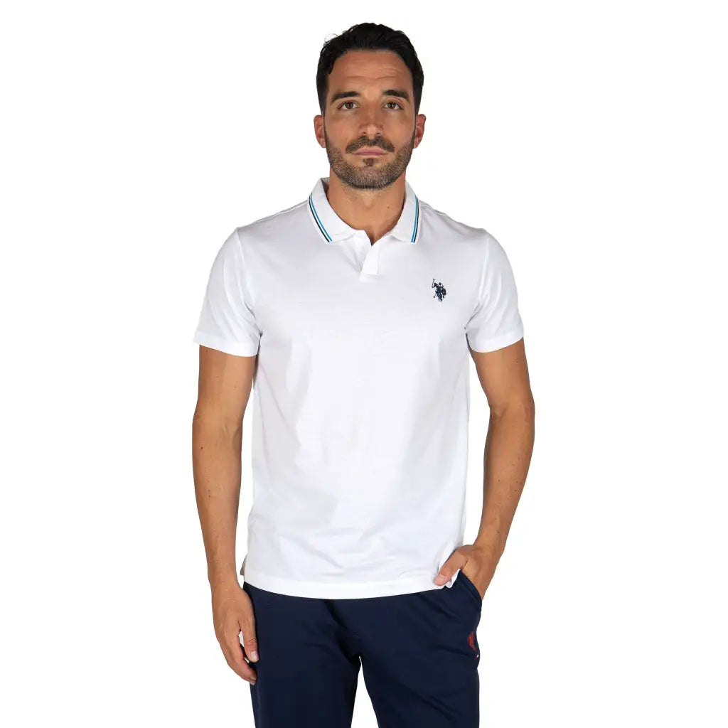 U.S. POLO ASSN. | Polo uomo a mezza manica in cotone