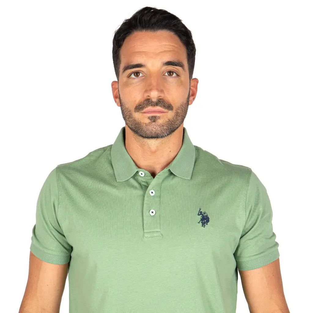 U.S. POLO ASSN. | polo uomo mezza manica in jersey