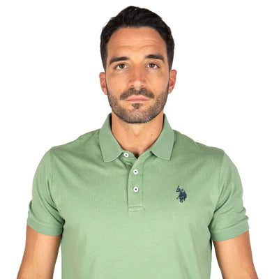 U.S. POLO ASSN. | polo uomo mezza manica in jersey