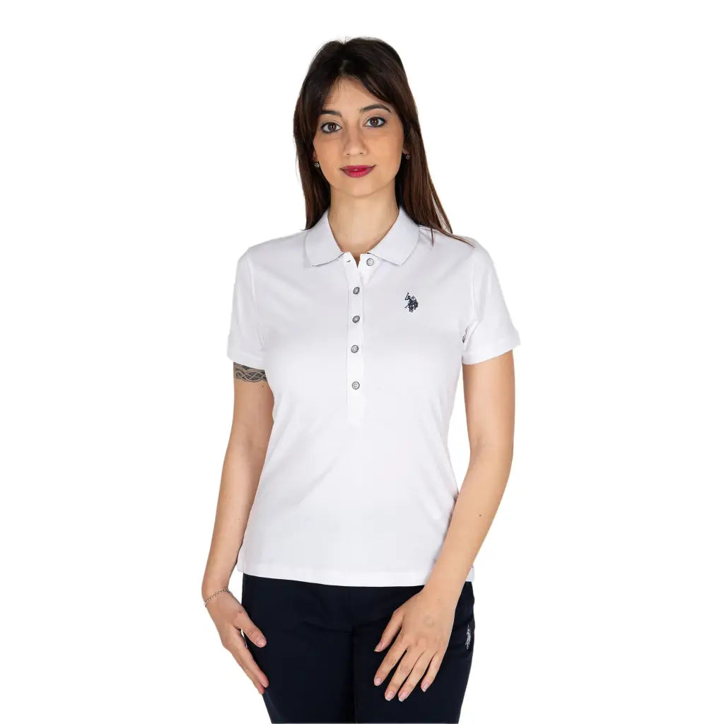 U.S. POLO ASSN. | Polo donna a mezza manica in cotone